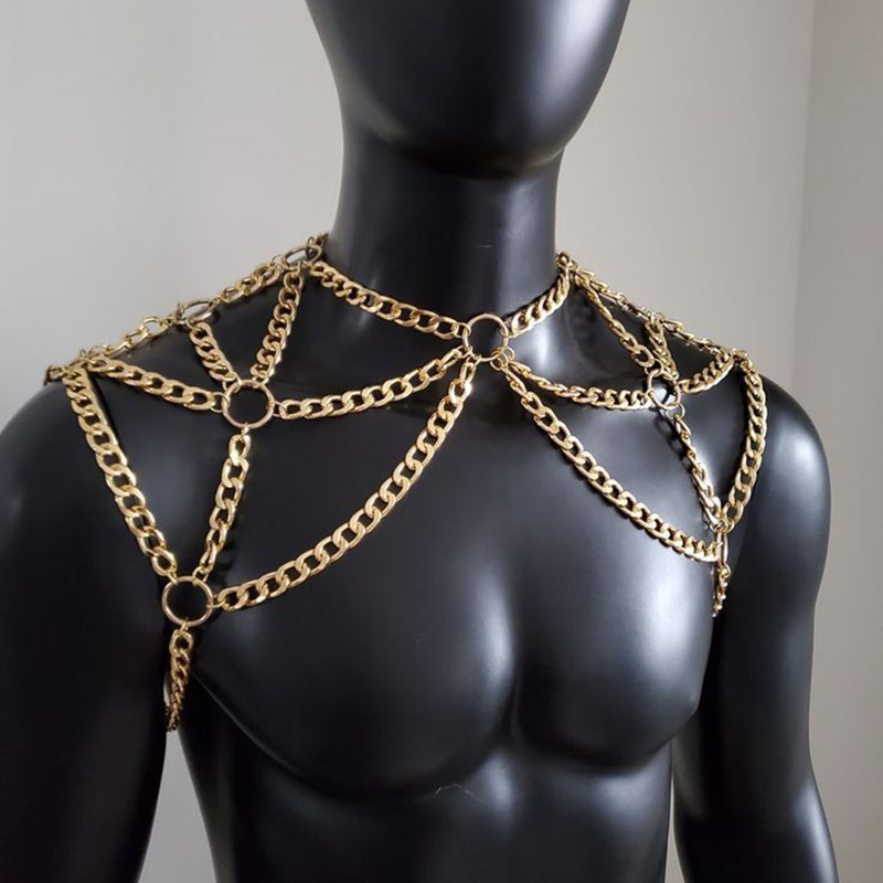 Body Jewelry Necklace - Punk Männer Schulter Körper Kette Zurück