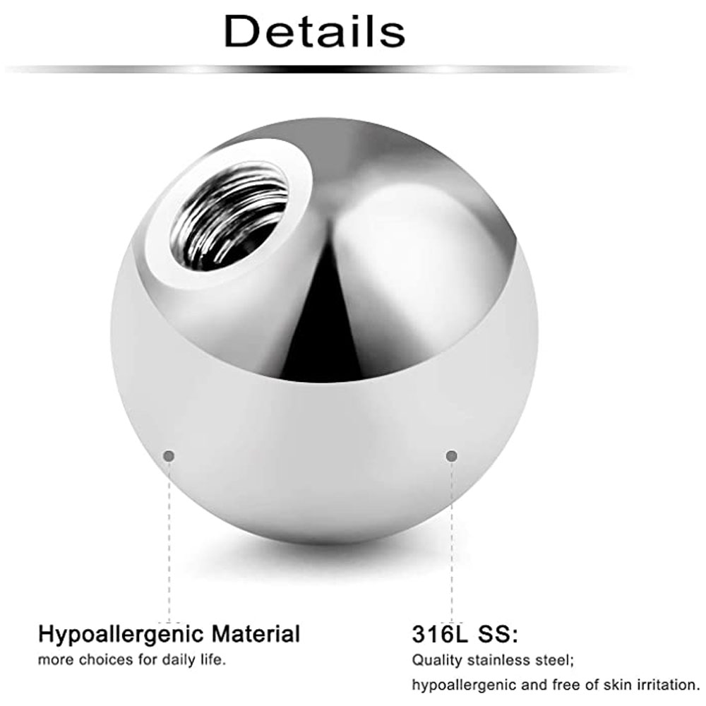 80 stücke 3-5mm 316l chirurgis – Body Jewelry Replacement Ball Bewertung und Preis