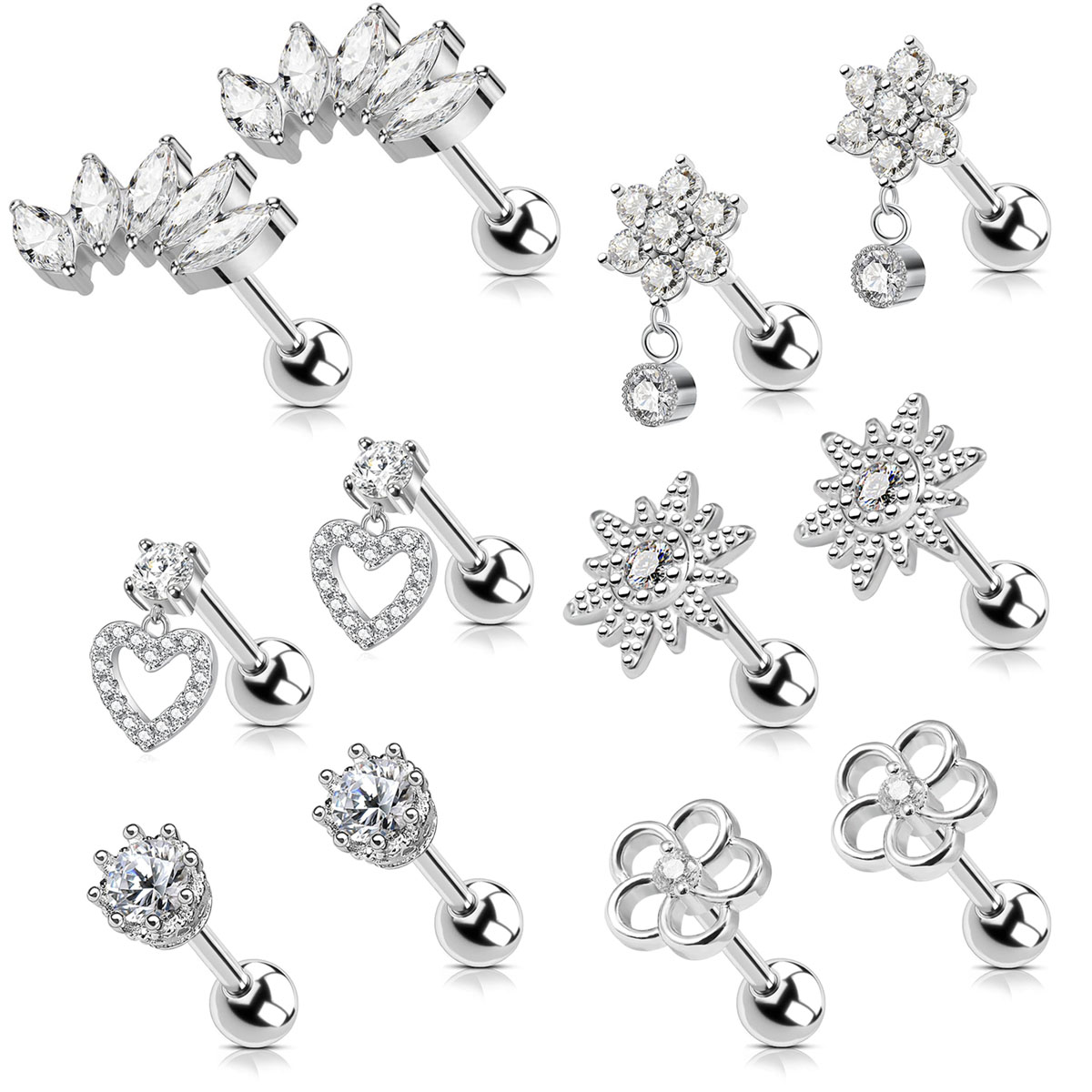 2 stücke Knorpel Ohrringe Ohr  – Body Jewelry Surgical Steel Bewertung und Preis