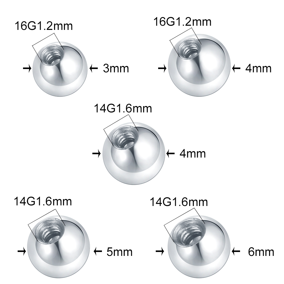 10Pcs Stahl Piercing Kugeln CZ – Body Jewelry Replacement Ball Bewertung und Preis